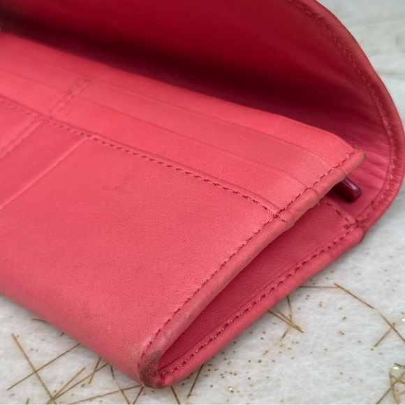 Coach Kristin Leather Wallet Coral Pink - Picture 11 of 13